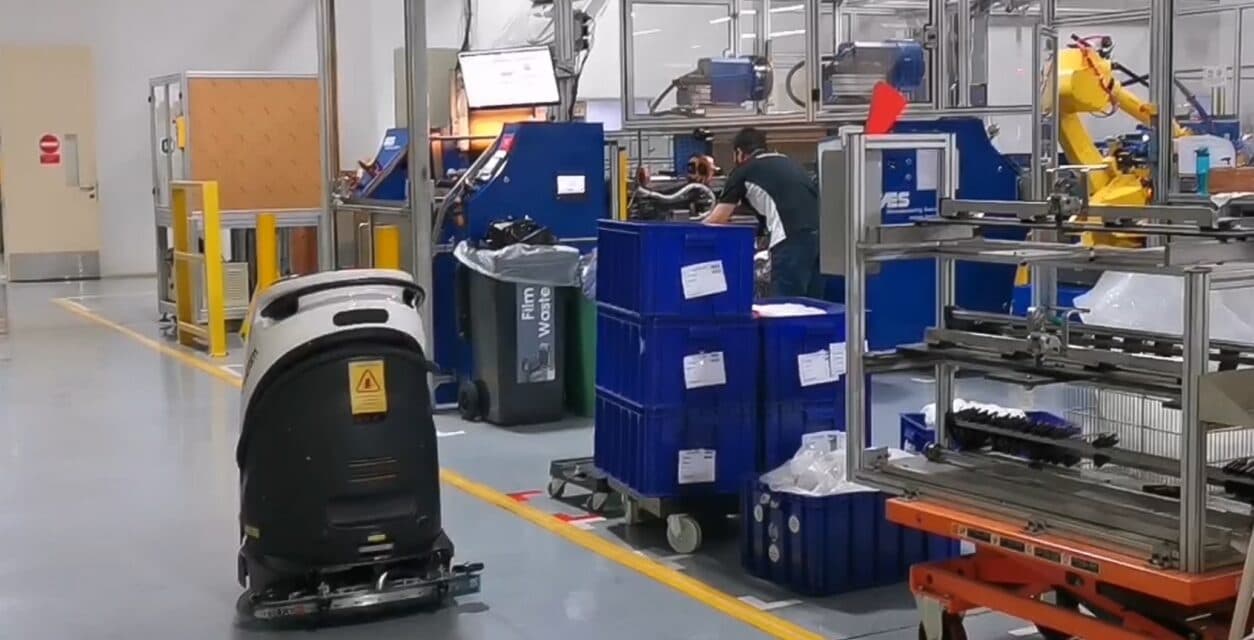 Manufacturing Location 1 - Autonomous robot in modern facility