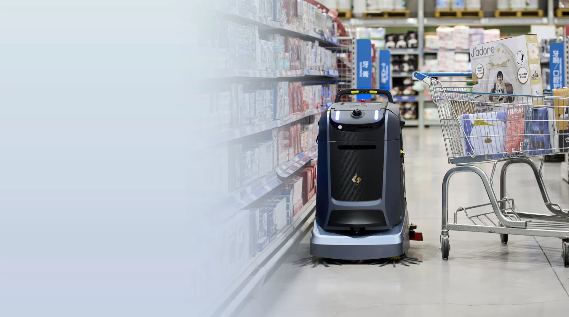 Mira navigating narrow aisles